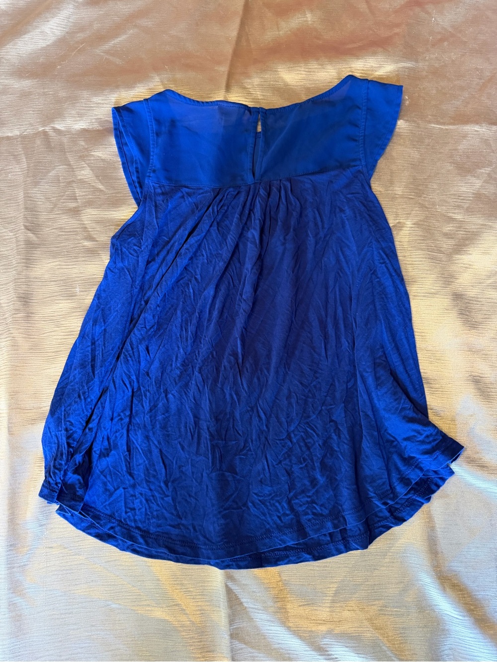 Merona Royal Blue Sleeveless Flutter Yoke Camisole - Picture 2 of 3